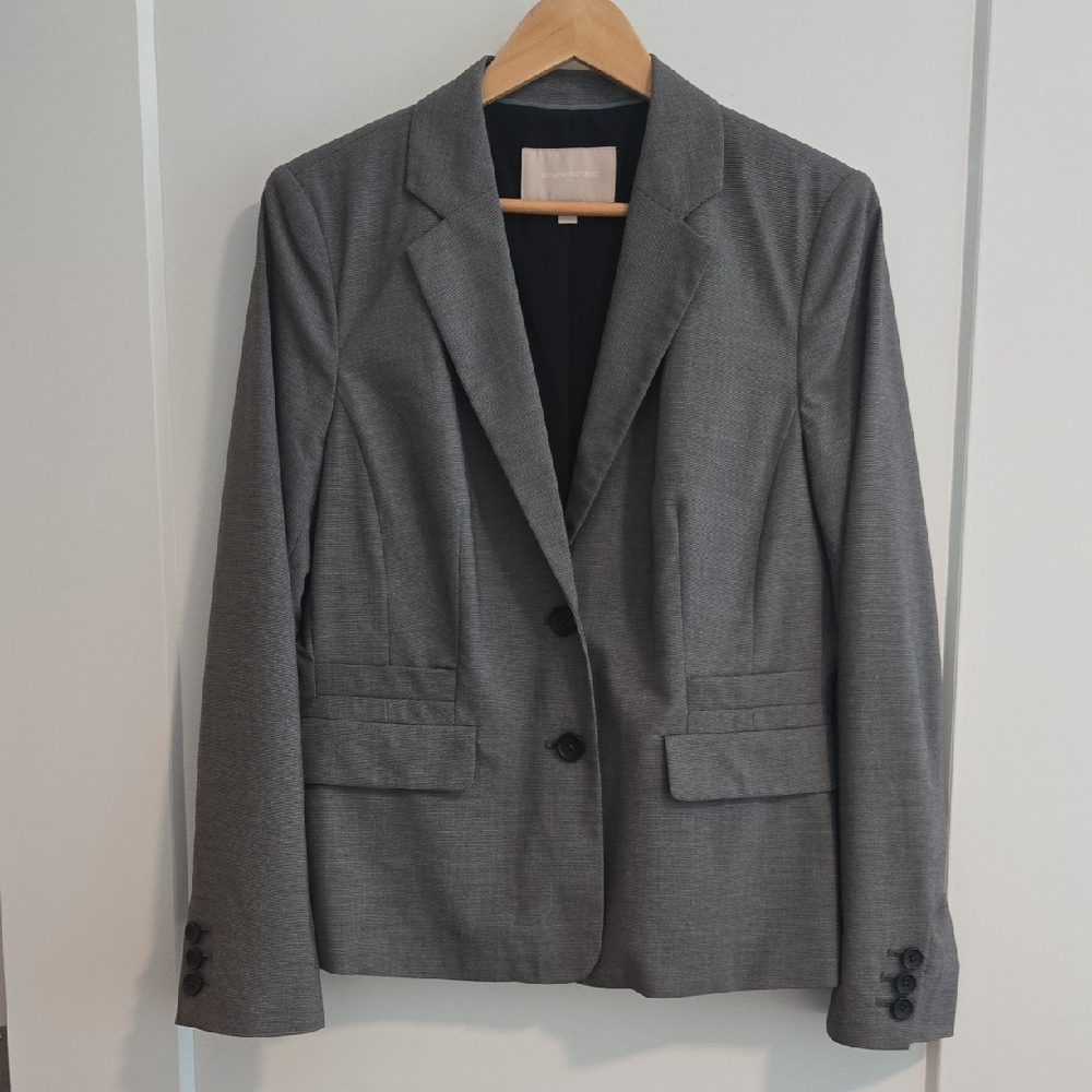 Banana Republic Gray And Black Blazer Jacket